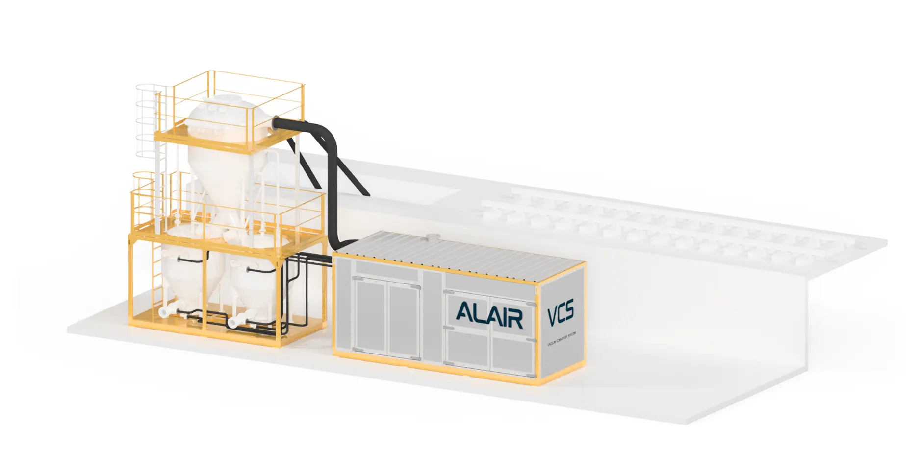 ALAIR - Три модульно - каркасні конструкції перевантажувача цементу
